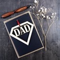 Diamond Dad - Father's Day card with a woodcut keepsake 