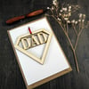 Diamond Dad - Father's Day card with a woodcut keepsake 