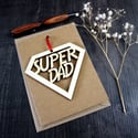 Super Dad - Fathers Day card with woodcut keepsake