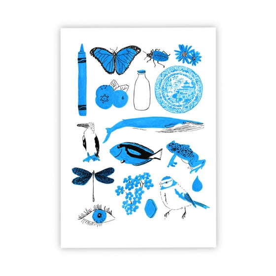 Image of Blue things print