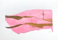 Image 1 of Colours - Sophianae - acrylic with 23 carat gold on premium aquarelle paper 10,4 x14,7 cm