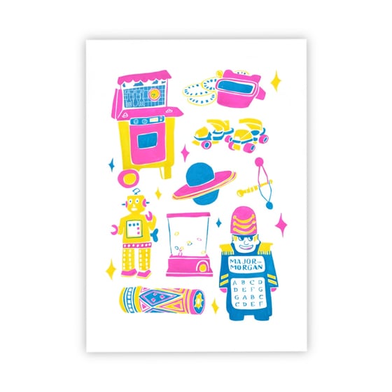 Image of Retro toys print