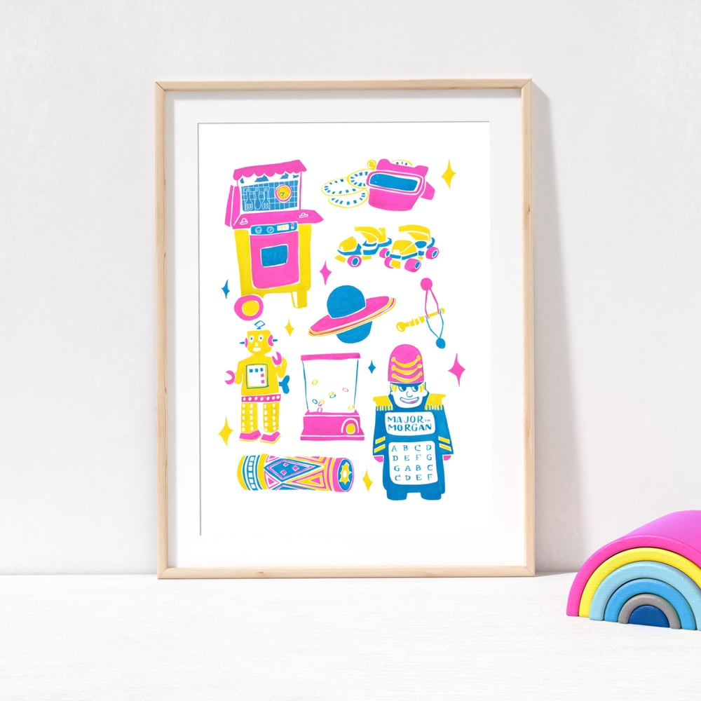 Image of Retro toys print