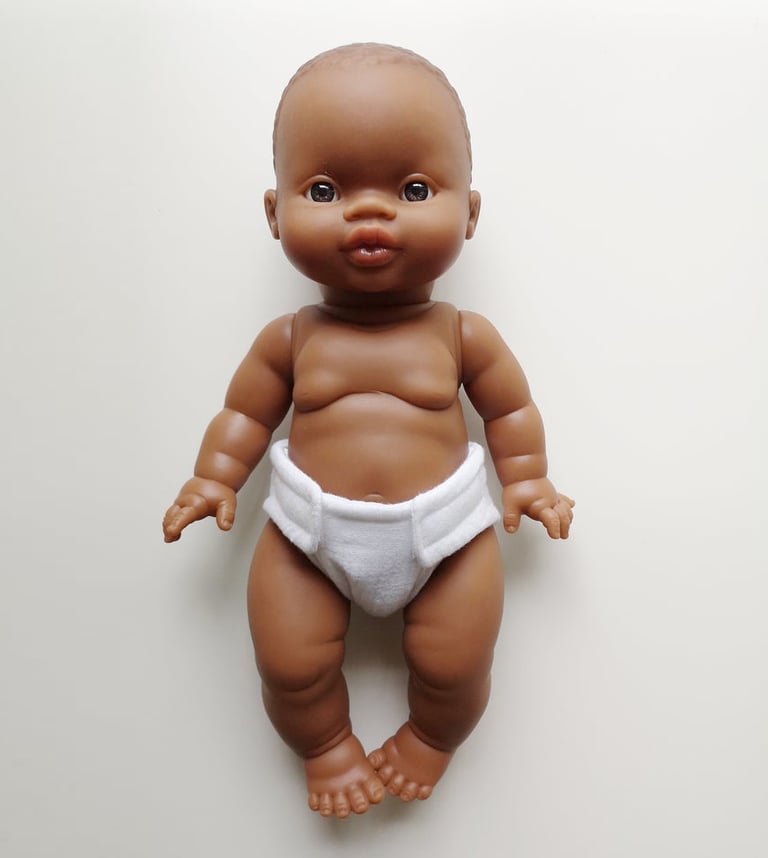 Poupon garçon Afrique + couche