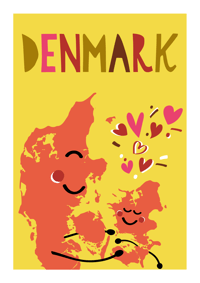 Denmark Map Print