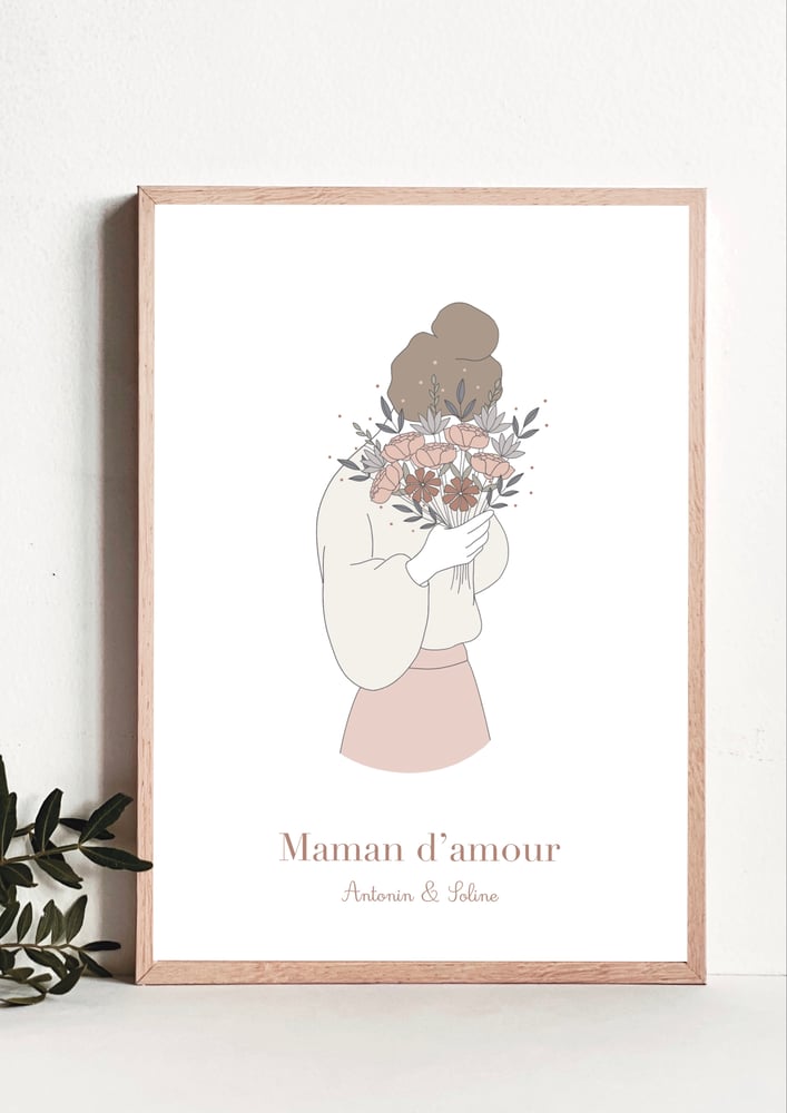 Image of Affiche - Maman d’amour - personnalisable