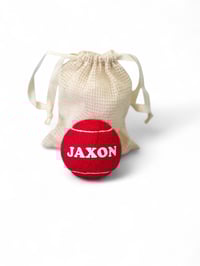 Image 2 of Personalized Tennis Ball Toy - Red