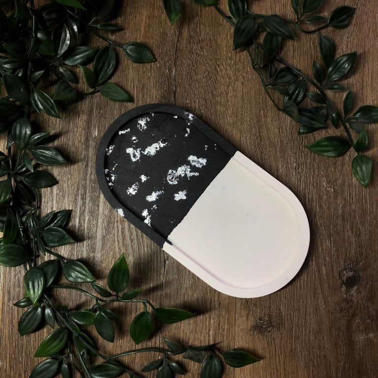 Black and Silver Trinket Tray