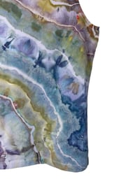 Image 8 of ♻️ UPCYCLED XXL Stretch Knit V-neck Tank in Earthy Geode Ice Dye