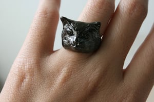 Image of Black kitty ring