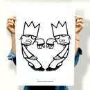 Image of 'BEATS ARE KING' SCREEN PRINT