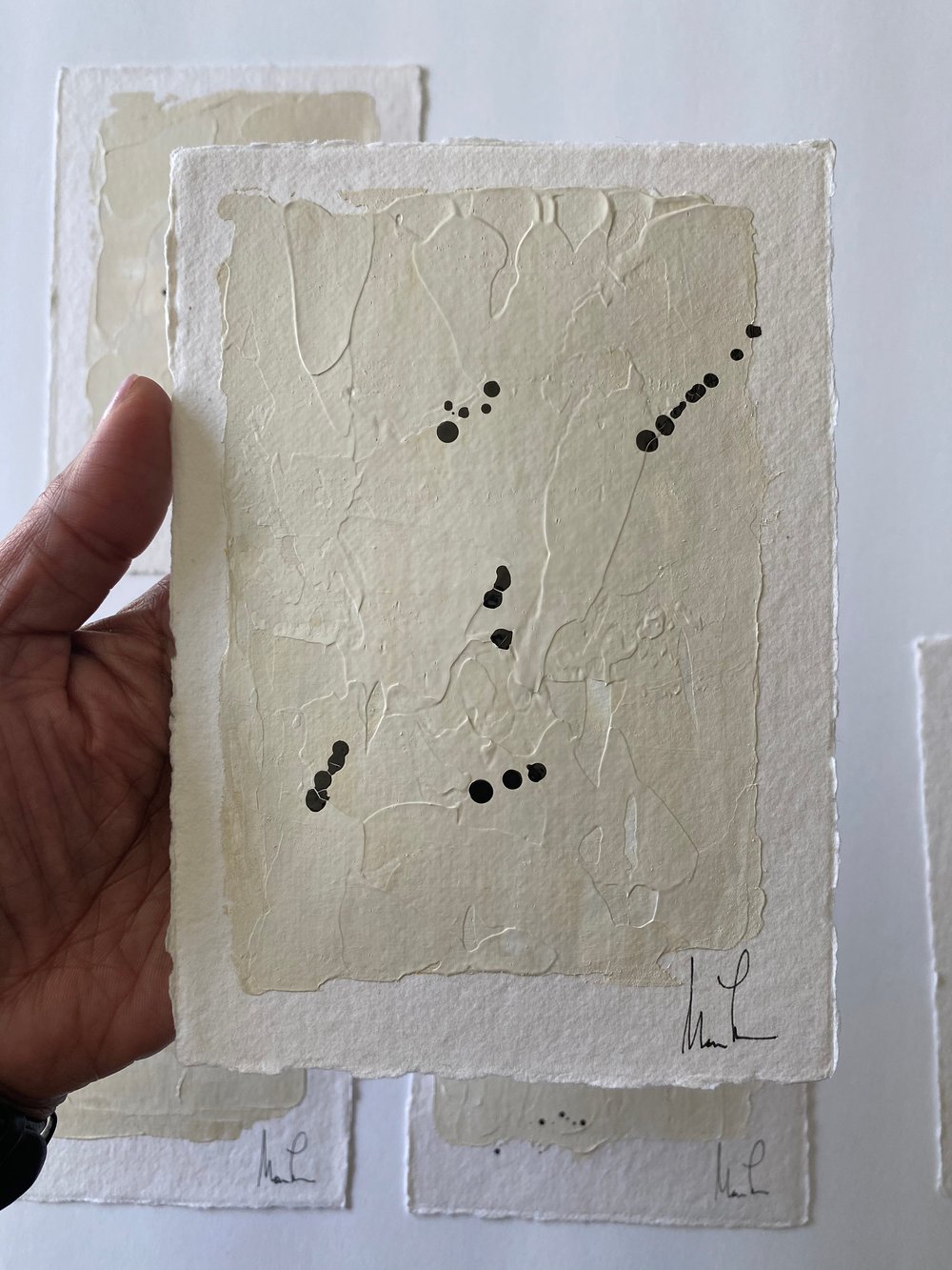 Image of “Neutral ML Art” Handmade Cotton Rag  Paper (4)
