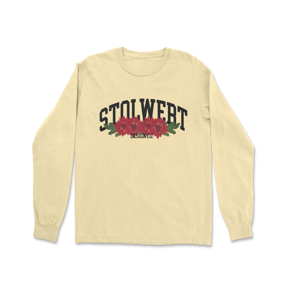 Image of 'Chrysanthemum' Garment Dyed LS T-Shirt