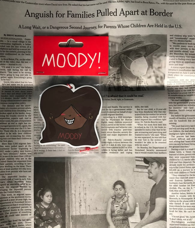 Moody Car Air Freshener (Strawberry)