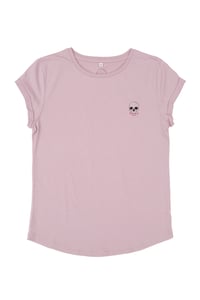 Image 3 of 3 skull Women's Roll Sleeve T-shirt's (Organic)