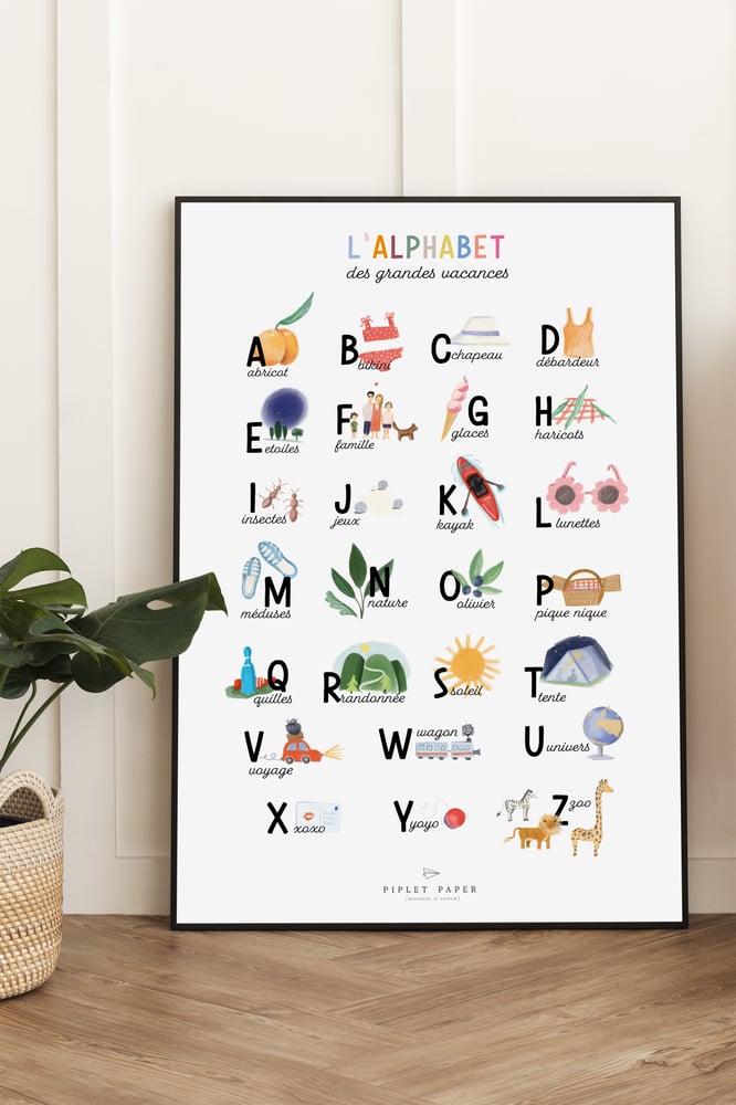 Image of AFFICHE L'ALPHABET DES GRANDES VACANCES