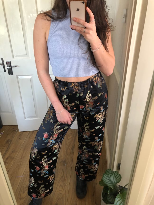 Multiple colours* Chinese dragon brocade trousers