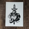 Panther Stab, original (5x7)