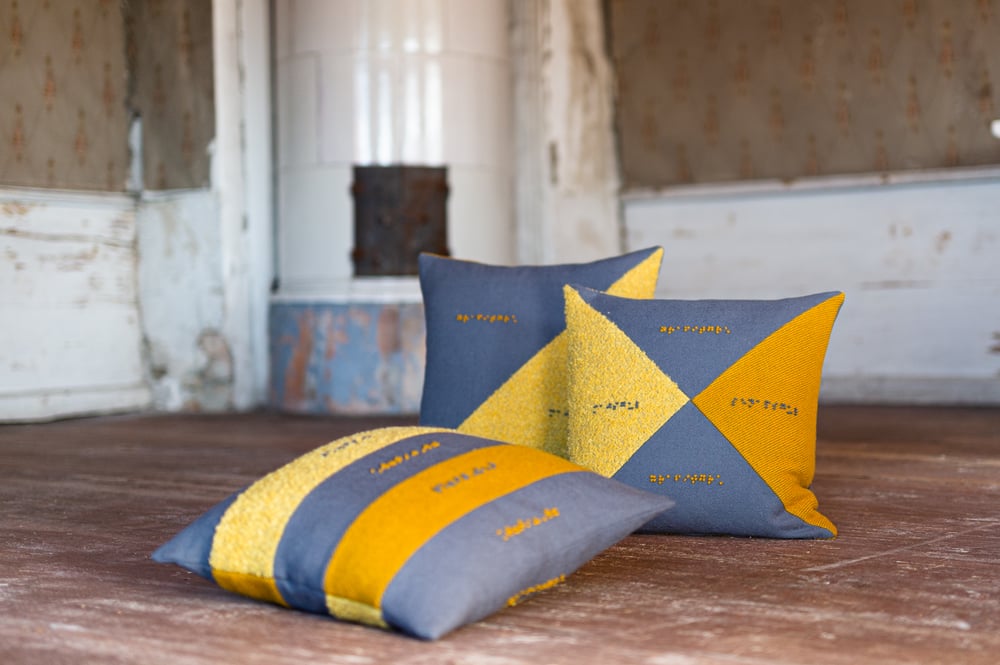 Image of Feel the Colour® Cushion Cover - yellow & grey
