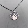 Sterling Silver Dog with Blossoms Necklace