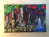 36x48 Pittsburgh Skyline Original Canvas 