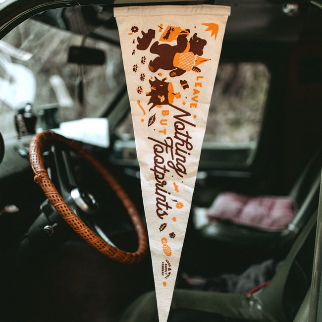 Leave Nothing But Footprints Pennant