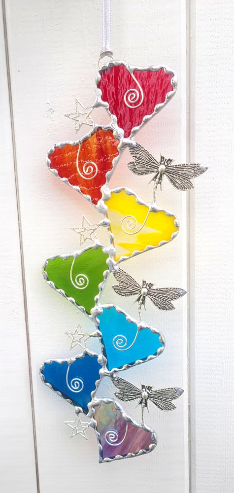 Image of Rainbow Cascade Hearts