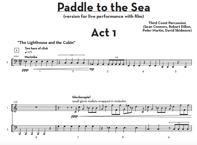 Image of Paddle to the Sea — Score and Parts
