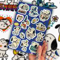 Image 1 of "FAMILIAR DOG" STICKER SHEET