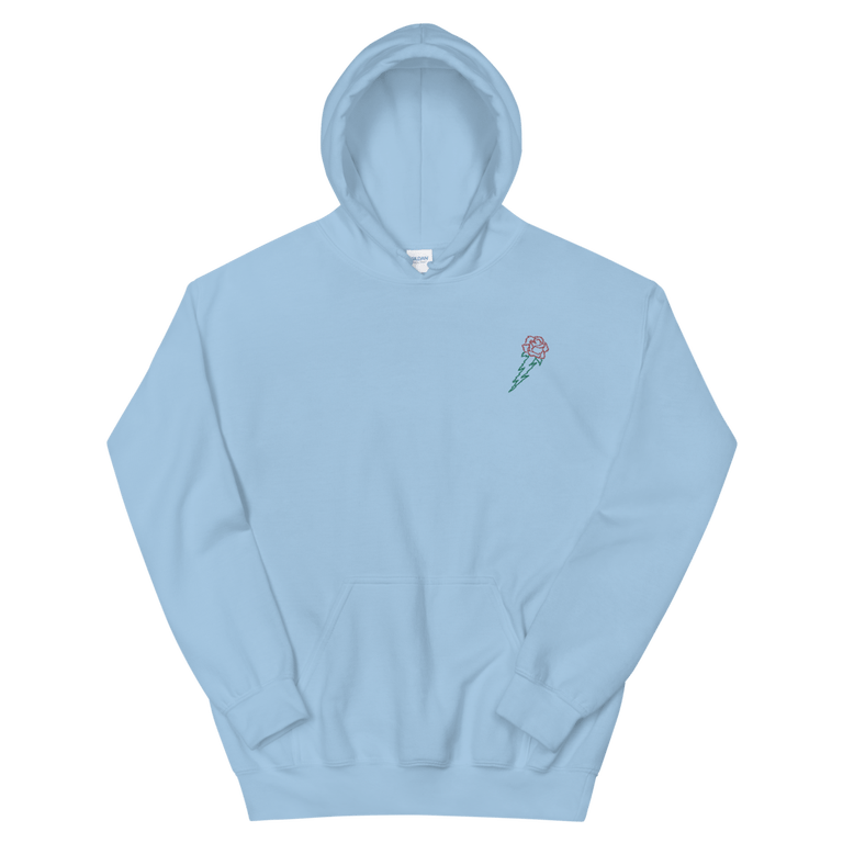 Embroidered Rose Hoodie