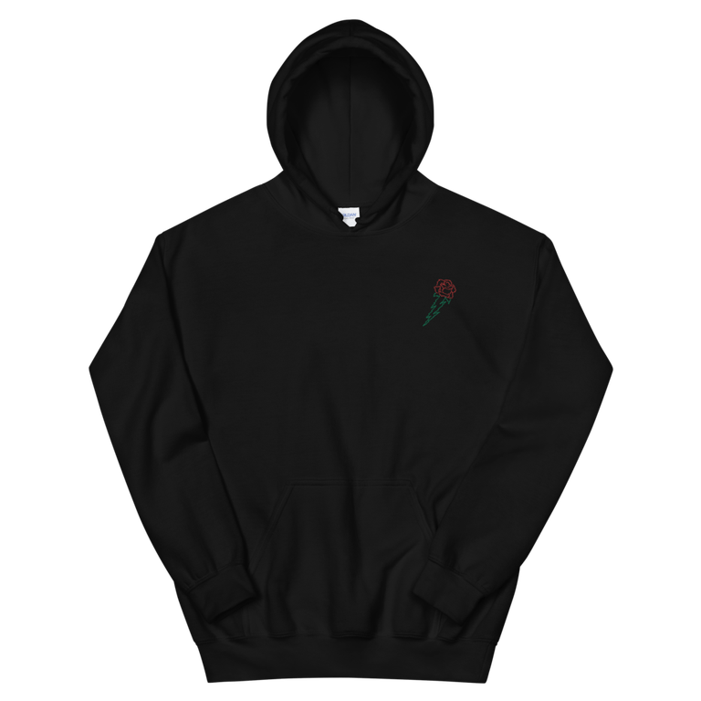 Embroidered Rose Hoodie
