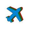 Timeless Flight Rainbow Plane Sticker