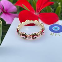 Evil Eye Ring - Teardrop (Red)