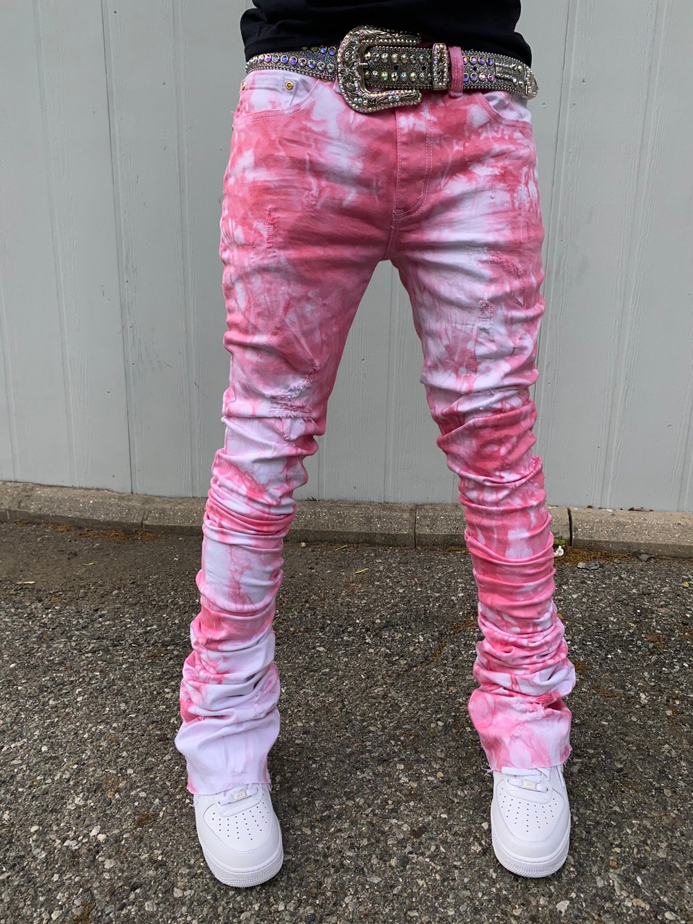 Pink Pedal Stacked Jeans