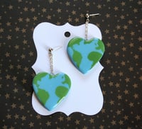 Image 1 of Love earth earrings 