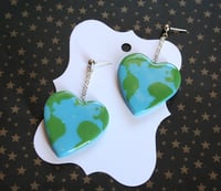 Image 2 of Love earth earrings 