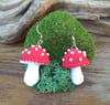 Mushroom Toadstool Earrings