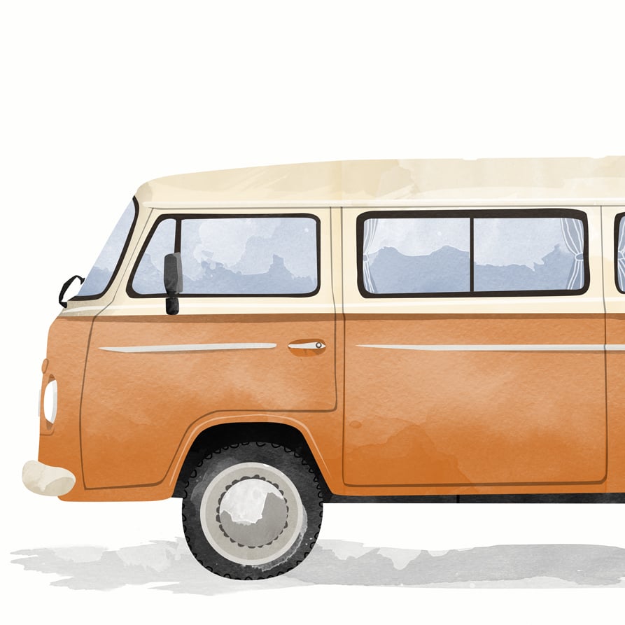 Print: Camping Bus