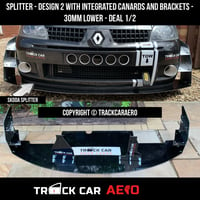 Image 3 of Renault Clio mk2  Splitter- DESIGN 2 - Integrated Canard option 