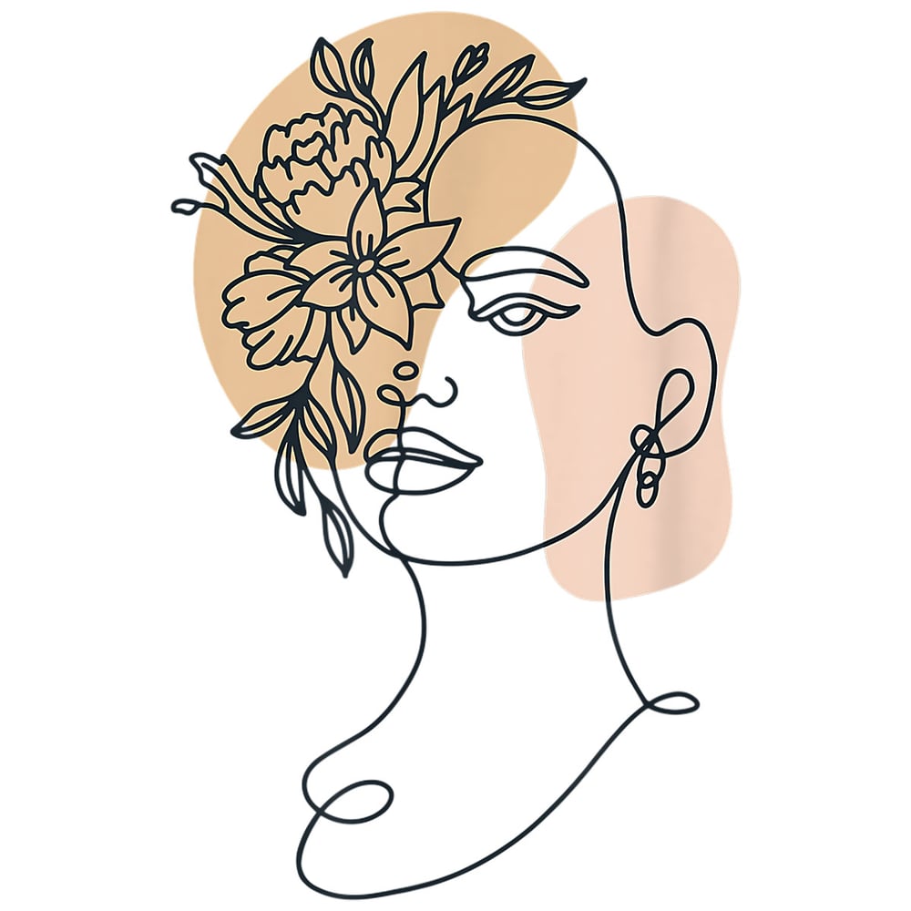 Image of Minimalist Woman Face Line Art