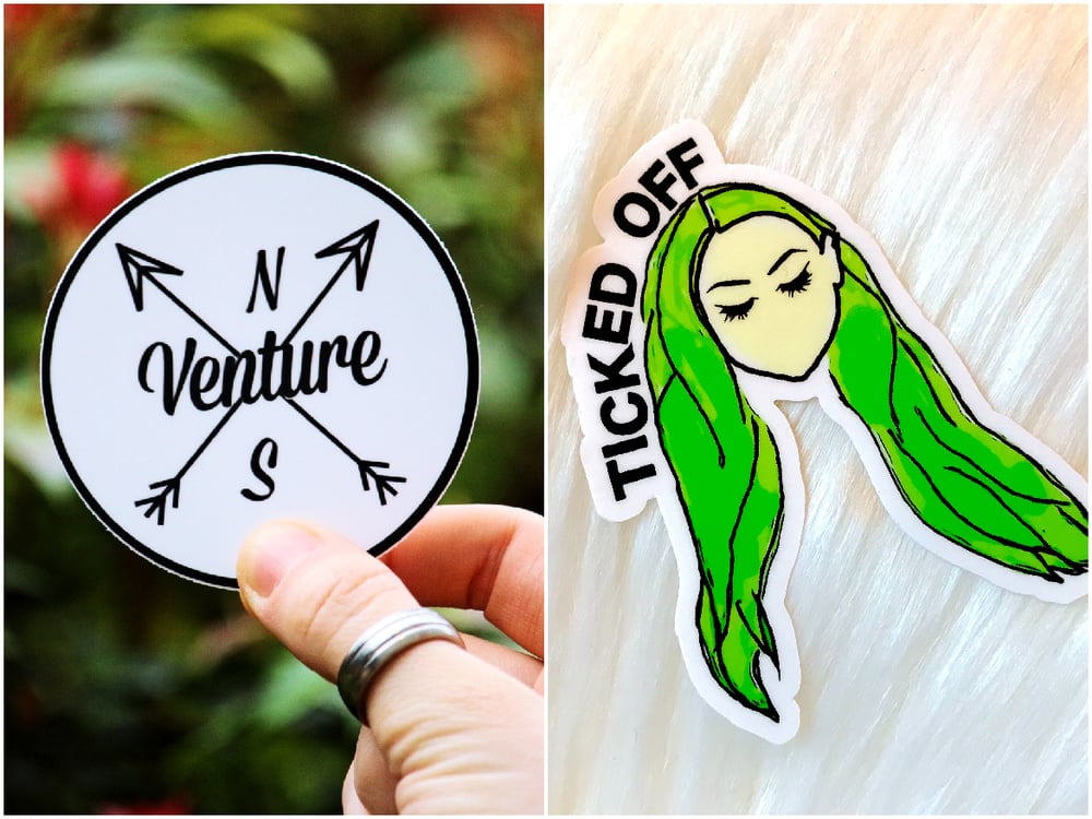 Vinyl Sticker Decal - Ticked Off/North South Venture Logo