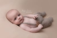 Image 1 of Footed Dungarees Romper