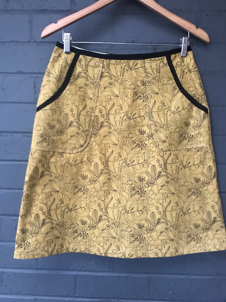 Image of KylieJane pocket skirt-mustard sloth 