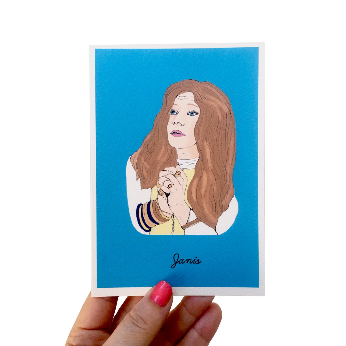 Janis Joplin Iconic Figures Card