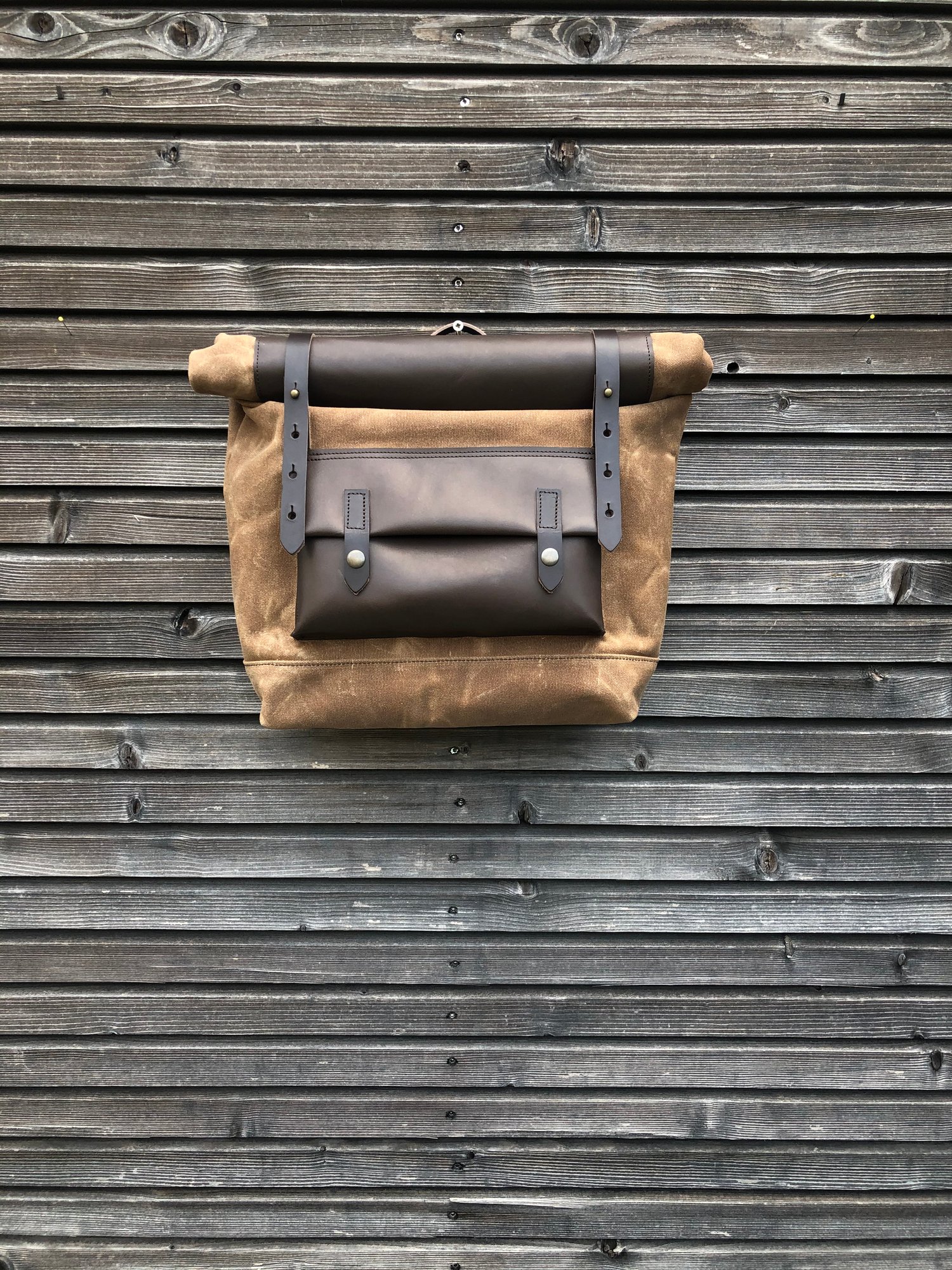 Image of Saddle bag in waxed canvas for Super73 E-bike bag Motorcycle bag Bicycle bag 