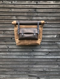 Image 2 of Saddle bag in waxed canvas for Super73 E-bike bag Motorcycle bag Bicycle bag 
