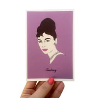 Image 1 of Audrey Hepburn Iconic Figures Card