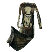 Vivienne Tam Kuan Yin Print Dress
