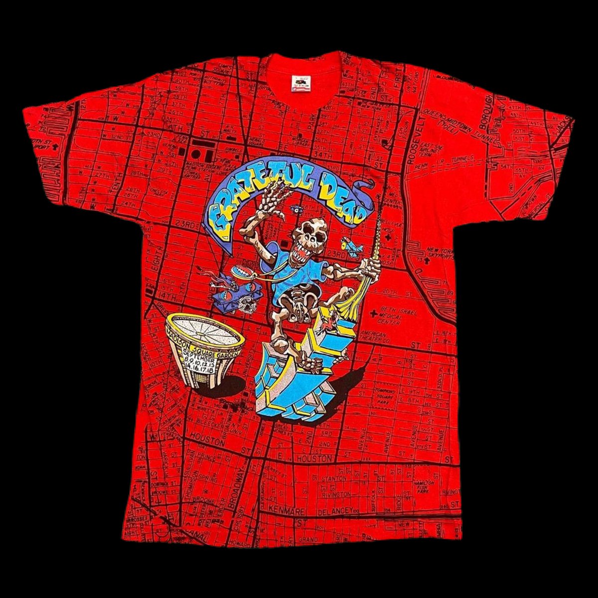 Original RARE Vintage Grateful Dead MSG New York 1991 All Over Print!! - Large