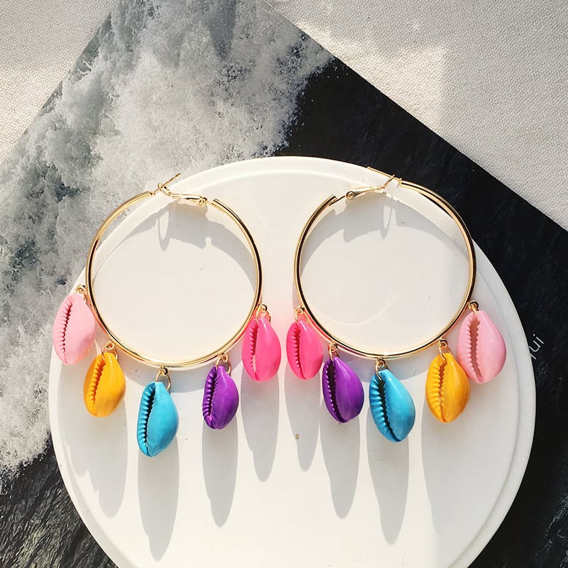 Image of Colorful Shell Earrings